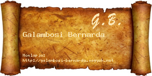 Galambosi Bernarda névjegykártya